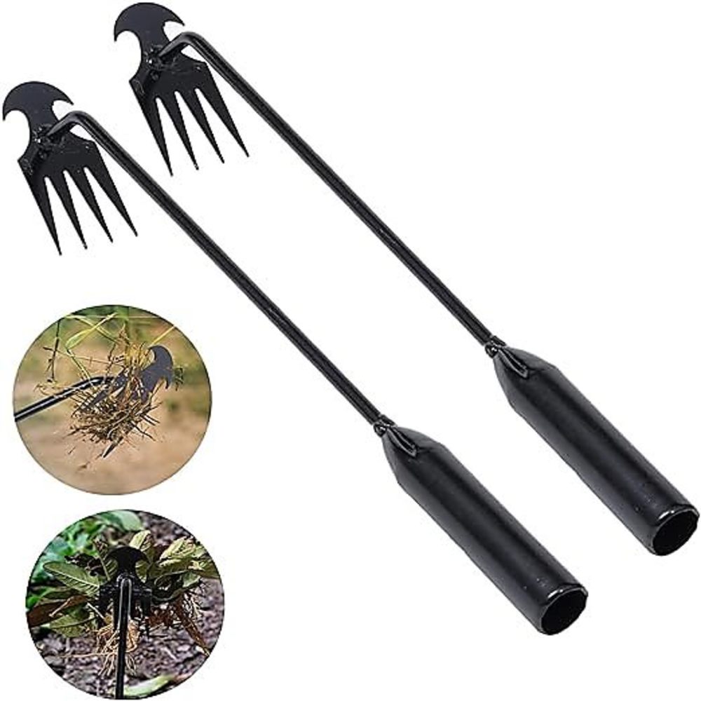 Gardening Tools For Weeds - 4 Teeths - Multifunctional Hand Weeder