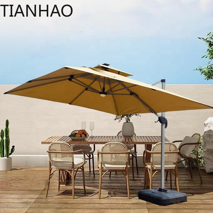 Gardening Tools Logo - Large cantilevered parasol 3 * 3m
