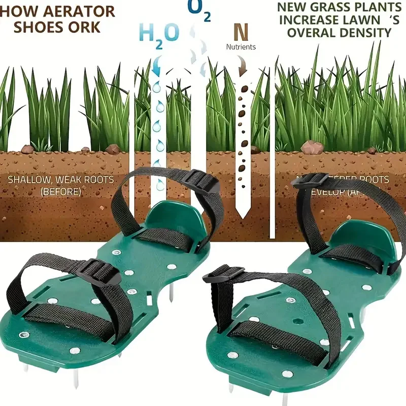 Garden Aerator Shoes Spike Wal - Gardening Tools For Weeds review and price