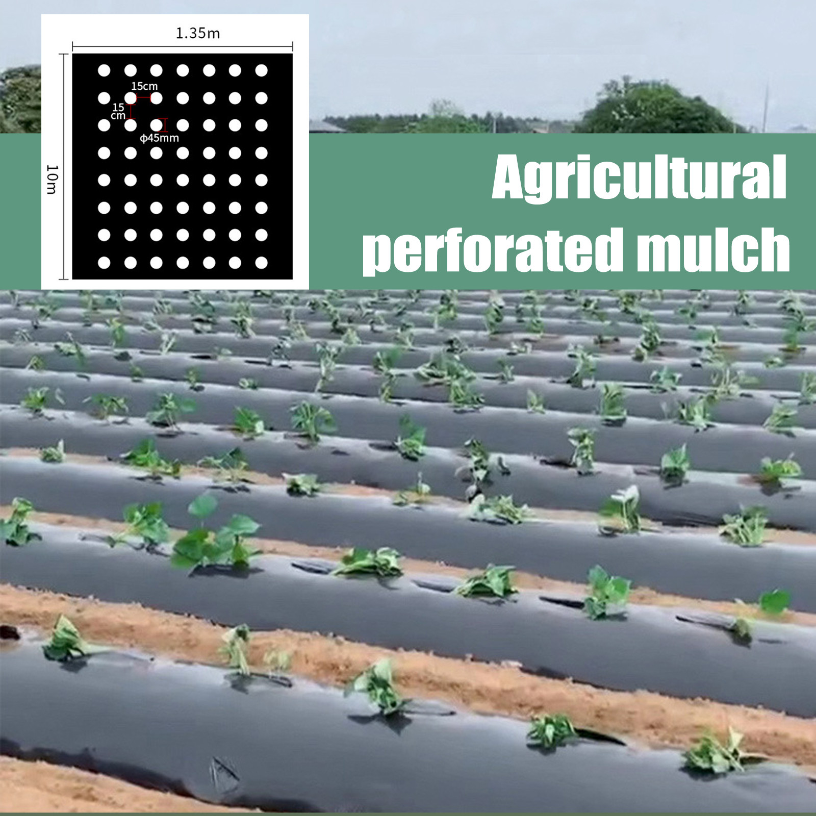 PE Perforated Mulch Film Farm  - Gardening Tools For Weeds review and price