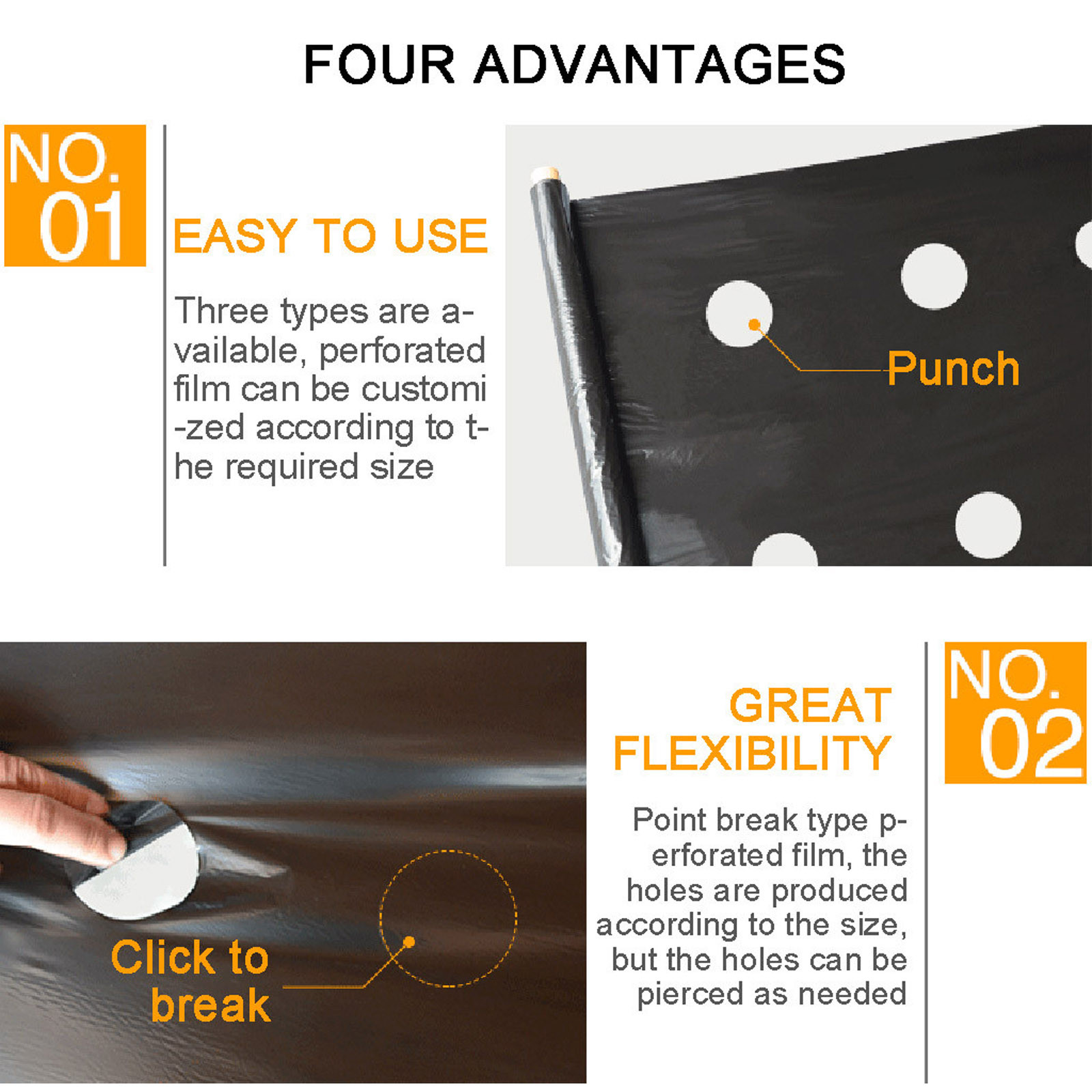 PE Perforated Mulch Film Farm  - Gardening Tools For Weeds review and price