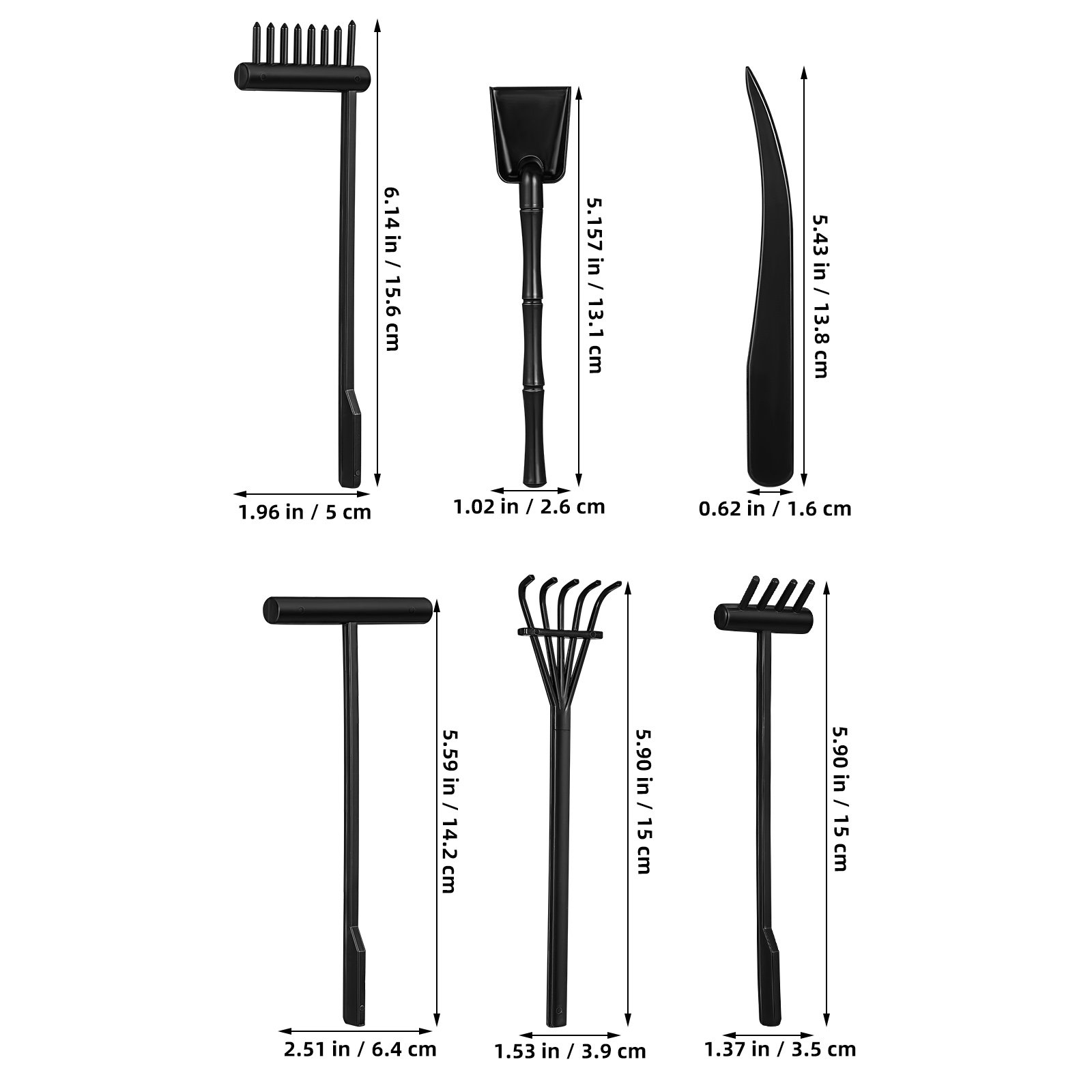 6Pcs Mini Sand Rake Set Plasti - Gardening Tools Rake review and price