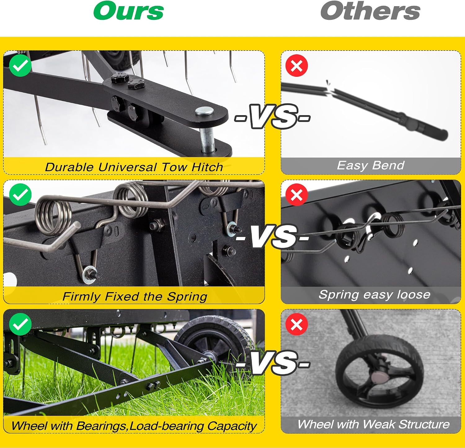 Tow Behind Lawn Dethatcher Rak - Gardening Tools Rake review and price