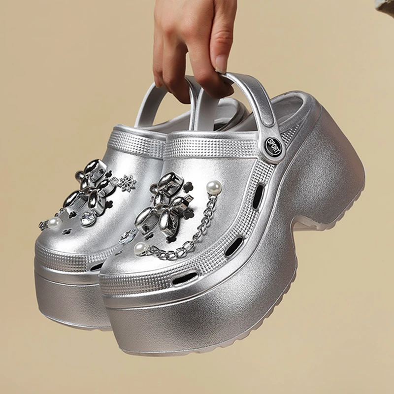 New Women's Silver Platform Cl - Gardening Tools Women review and price