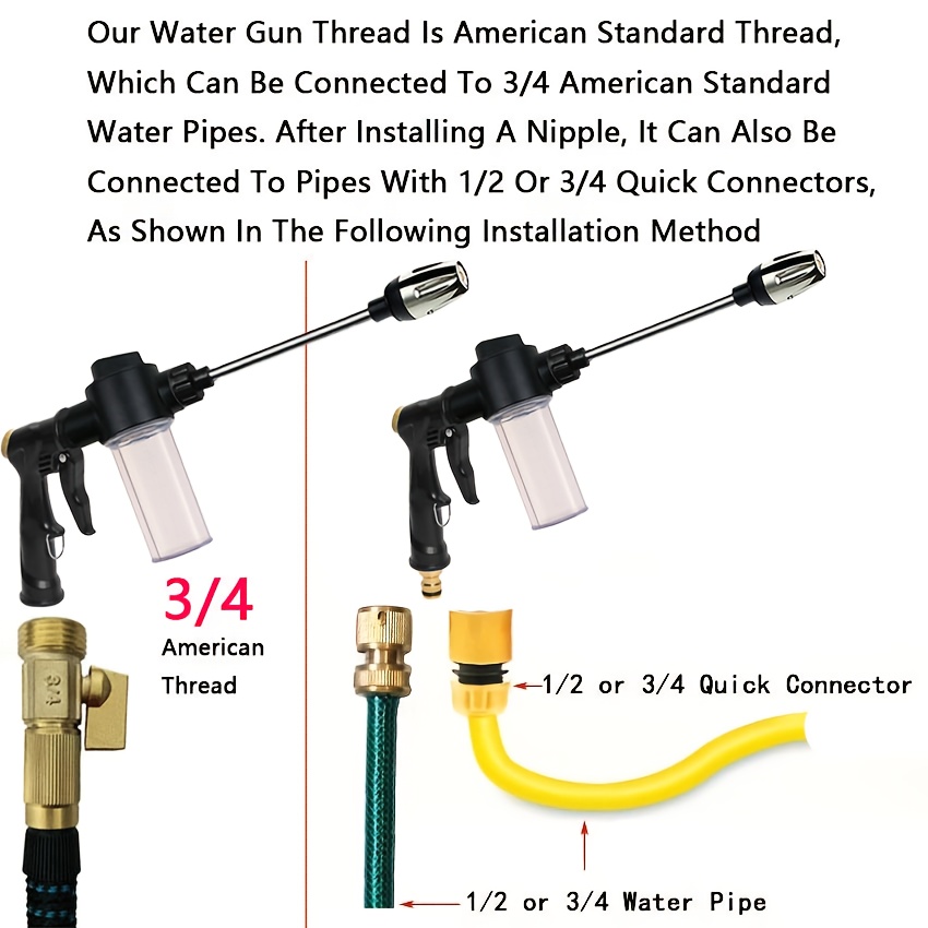 Garden Watering Gun Hose Nozzl - Gardening Tools Rake review and price