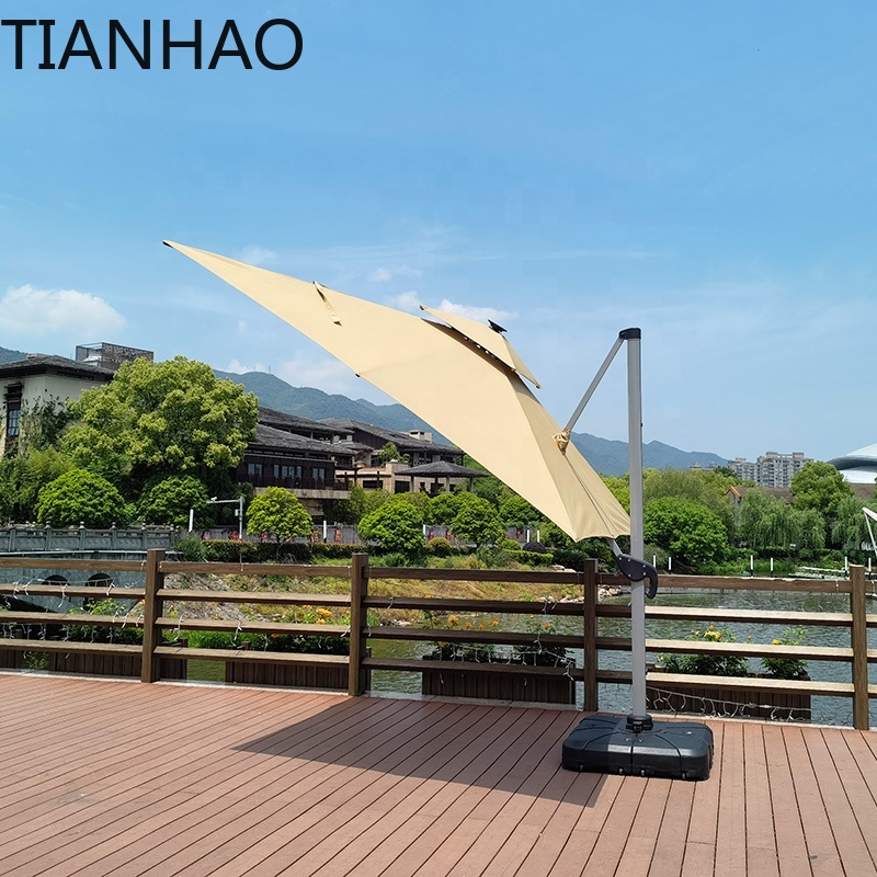 Large cantilevered parasol 3 * - Gardening Tools Logo review and price